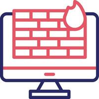 Computer Firewall Vector Icon