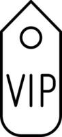 Vip pass Line Icon vector