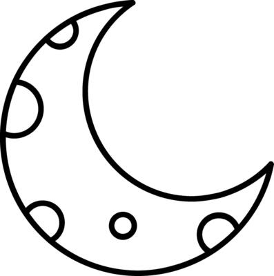 Half Moon Line Icon