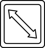 Right Down Line Icon vector