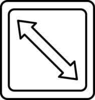 Right Down Line Icon vector