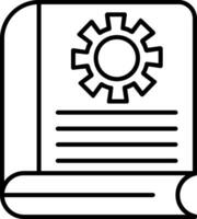 icono de línea de libro vector