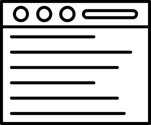 Web Browser Line Icon