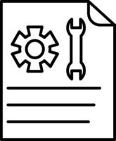 icono de línea de soporte técnico vector