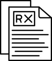 rx línea icono vector