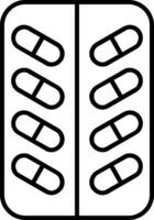 Pill Line Icon vector