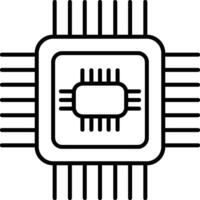 Cpu Line Icon vector