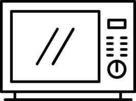 Microwave Line Icon vector