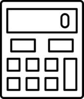 Calculator Line Icon vector