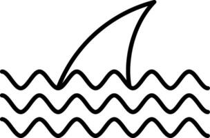 Fins Line Icon vector