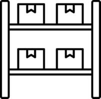 Boxes Line Icon vector