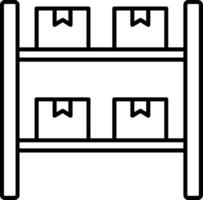 Boxes Line Icon vector