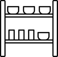 Rack Line Icon vector