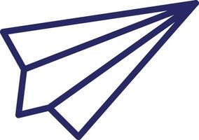 icono de vector de avión de papel