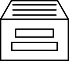 Archive Line Icon vector