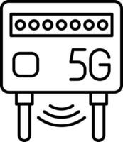 Router Line Icon vector