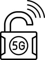 Unlock Line Icon vector