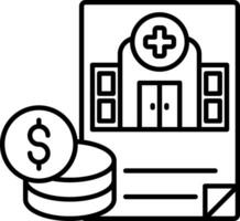 Hospital Budget Line Icon vector