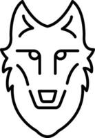 Wolf  Line Icon vector
