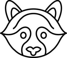 Raccoon Line Icon vector