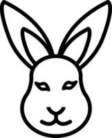 Hare Line Icon vector