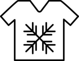 icono de línea de camiseta vector