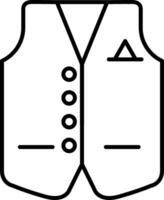 Vest Line Icon vector