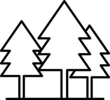 Tree Line Icon vector