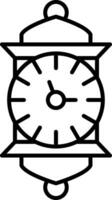 icono de línea de reloj vector