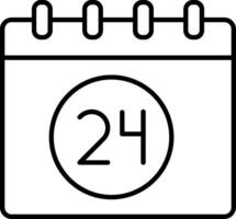 Hours Line Icon vector
