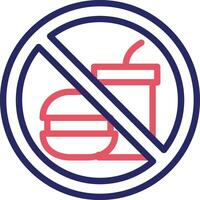 No Fast Food Vector Icon