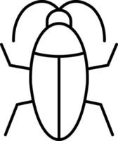 Cockroach Line Icon vector