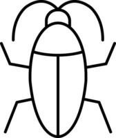 icono de línea de cucaracha vector