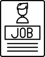 Job Description Line Icon vector