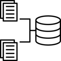 icono de línea de recopilación de datos vector