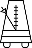 Metronome Line Icon vector