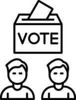 Voters Line Icon vector