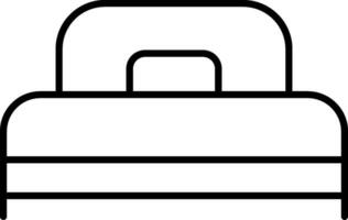 Single Bed Line Icon vector