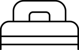 Single Bed Line Icon vector