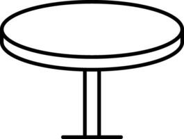 Round Table Line Icon vector