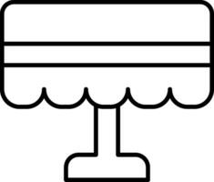 Table Cloth Line Icon vector