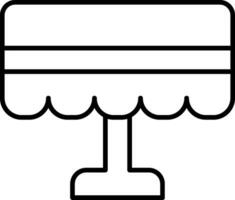 Table Cloth Line Icon vector