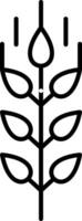 Wheat Line Icon vector