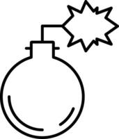 Bomb Line Icon vector