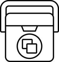 Ice Box Line Icon vector