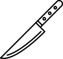 icono de línea de cuchillo vector