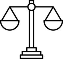 Steelyard Balance Line Icon vector