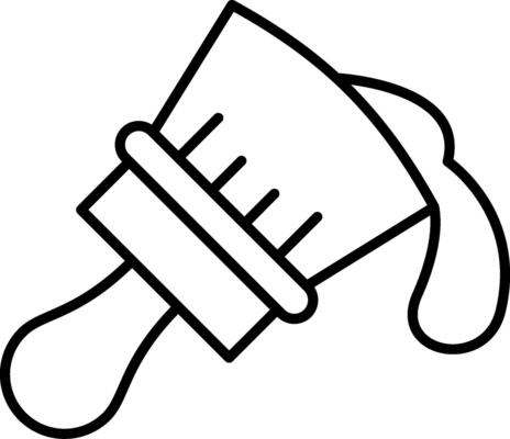 Paint Brush Line Icon