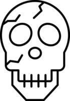 Skull Line Icon vector