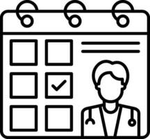 Doctor Visit Day Line Icon vector